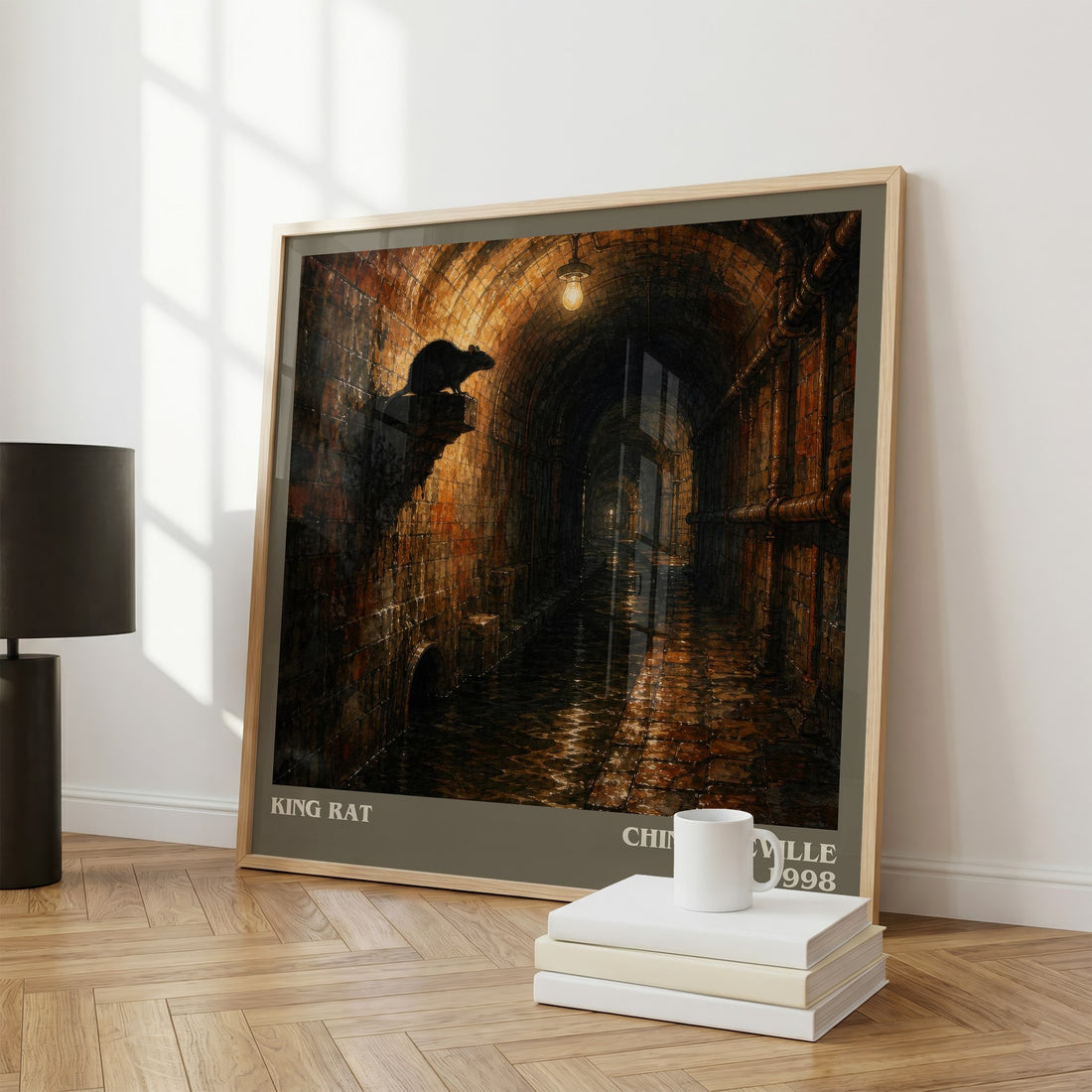 King Rat literary print framed by window – literary home decor