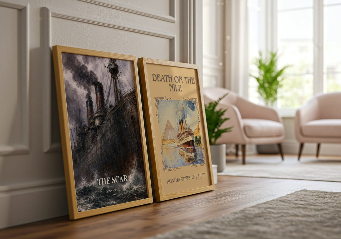 The Scar watercolour print framed by window – literary home decor