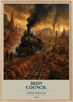 Iron Council Book Cover Poster by China Miéville