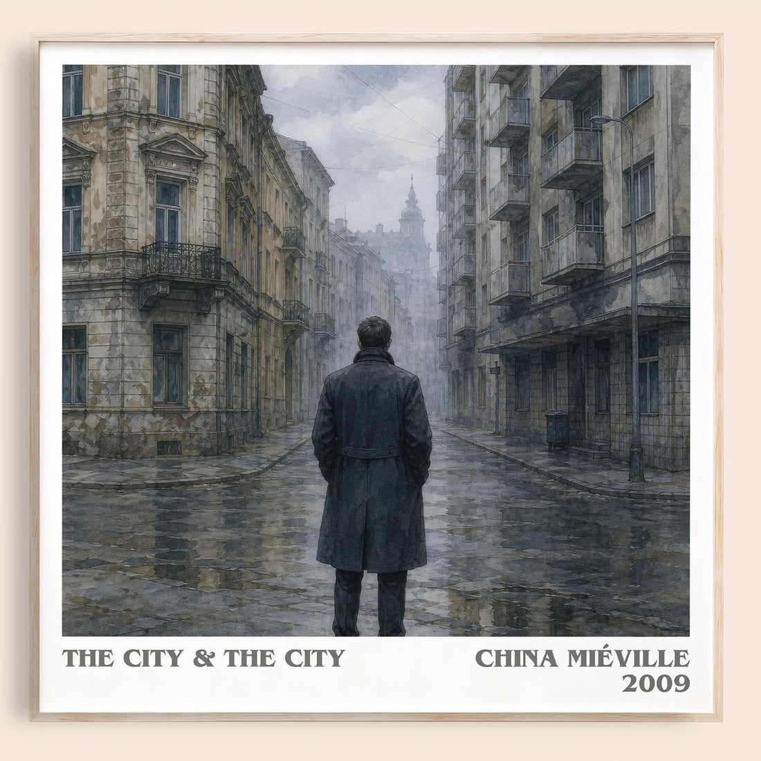 The City & the City literary book poster by China Miéville – framed literary art print