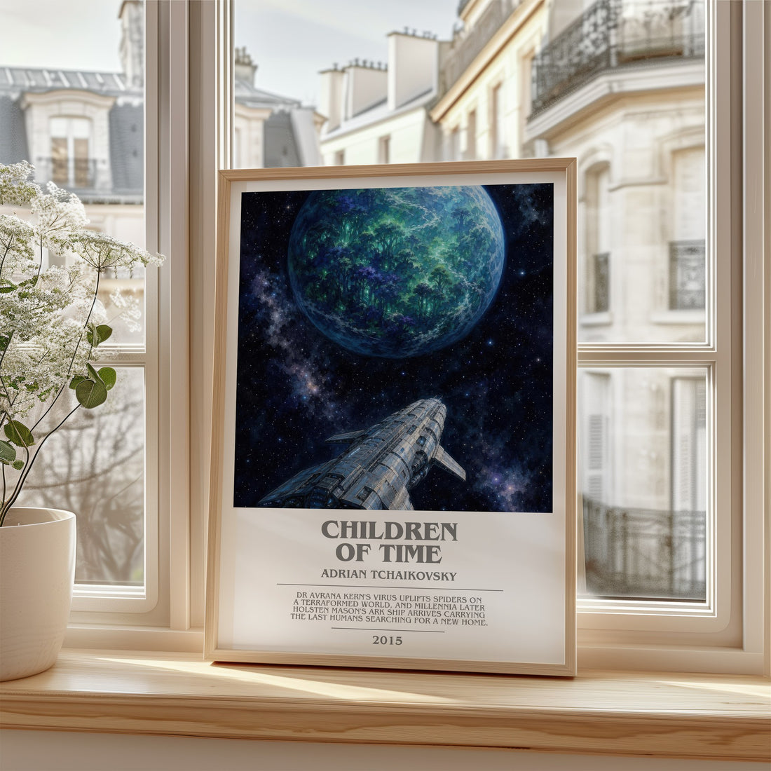 Children of Time bookish poster colour and style options – Adrian Tchaikovsky book art