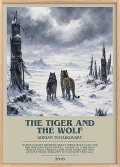 The Tiger and the Wolf Bookish Wall Art by Adrian Tchaikovsky