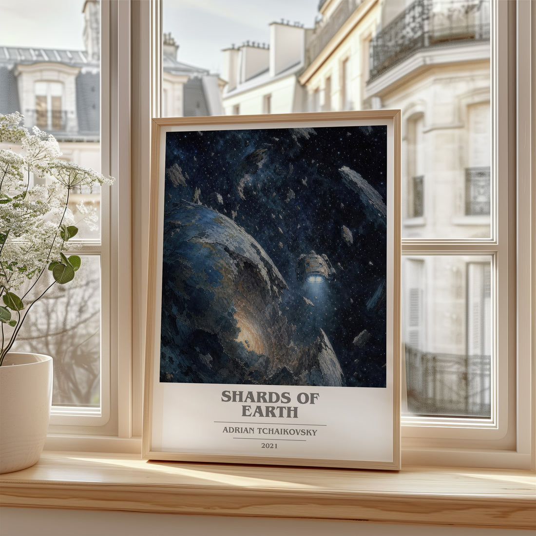 Shards of Earth book cover poster colour and style options – Adrian Tchaikovsky book art