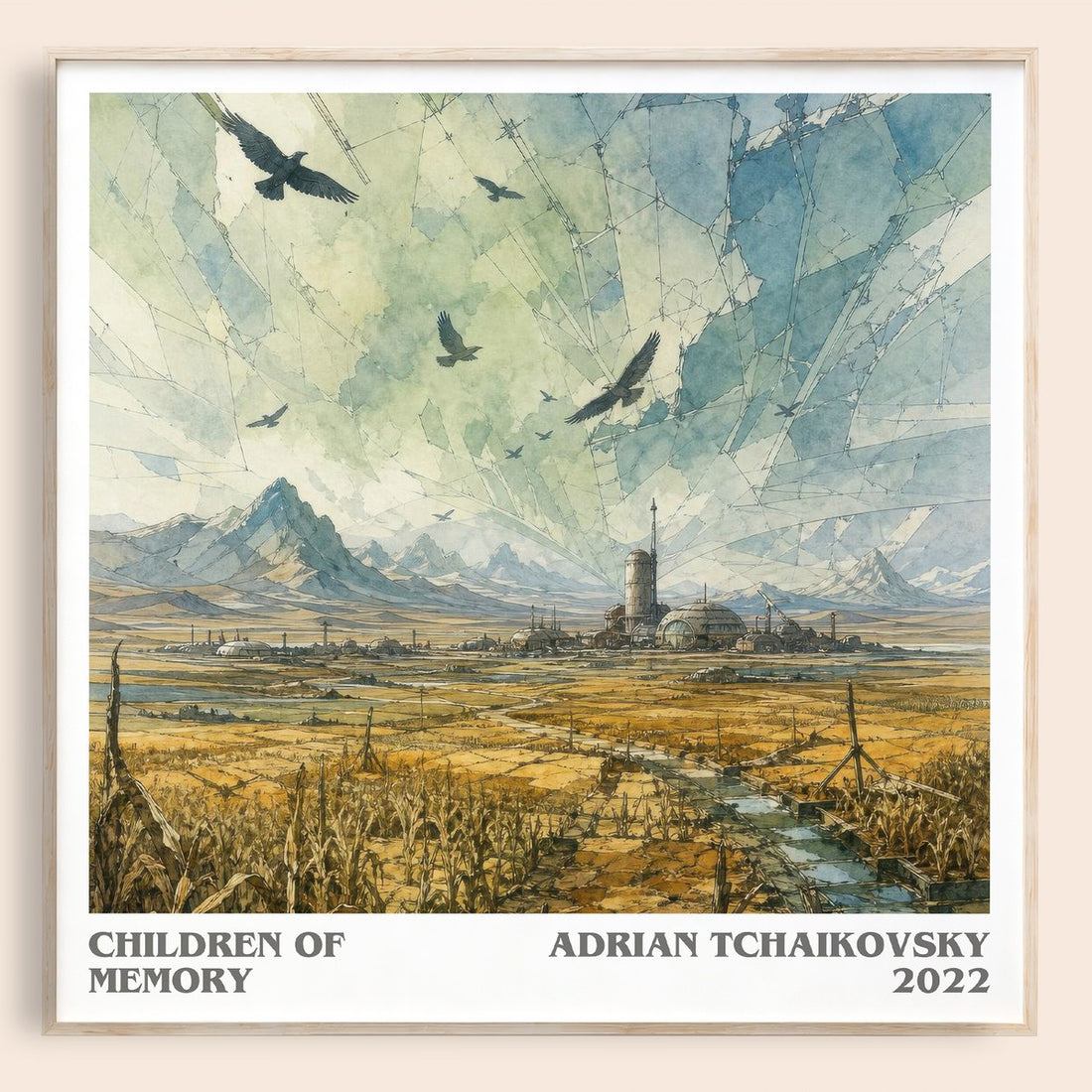 Children of Memory literary book poster by Adrian Tchaikovsky – framed literary art print