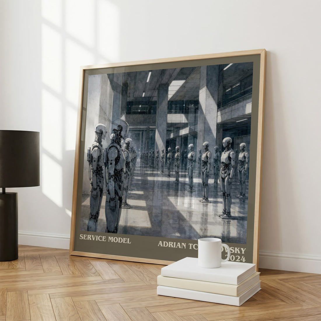Service Model literary print framed by window – literary home decor