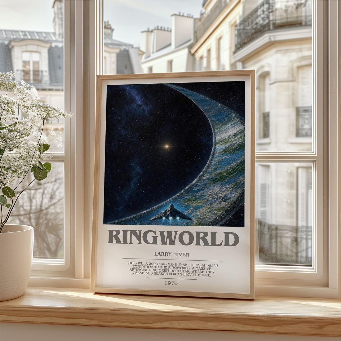 Ringworld bookish poster colour and style options – Larry Niven book art