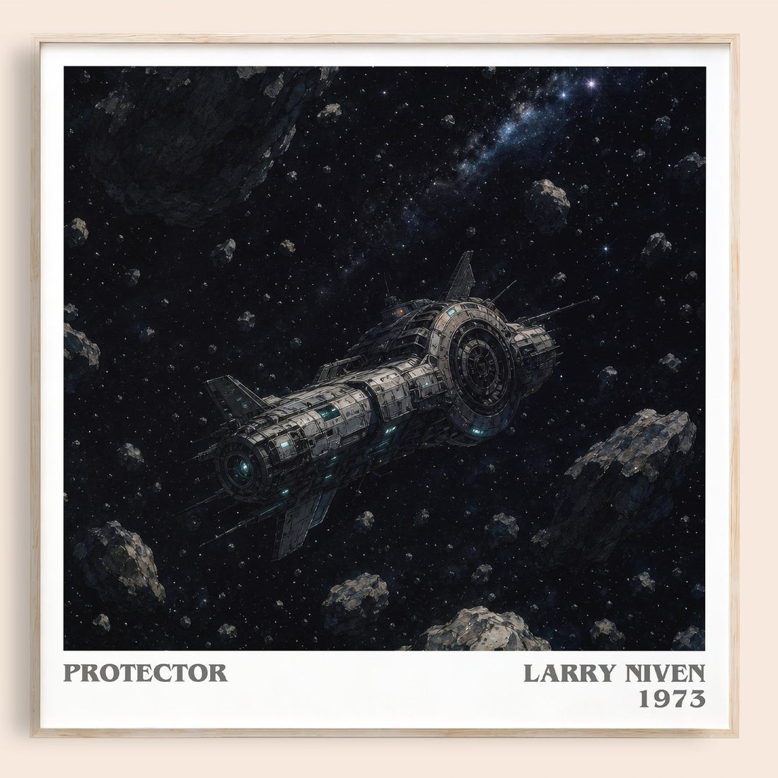 Protector literary book poster by Larry Niven – framed literary art print