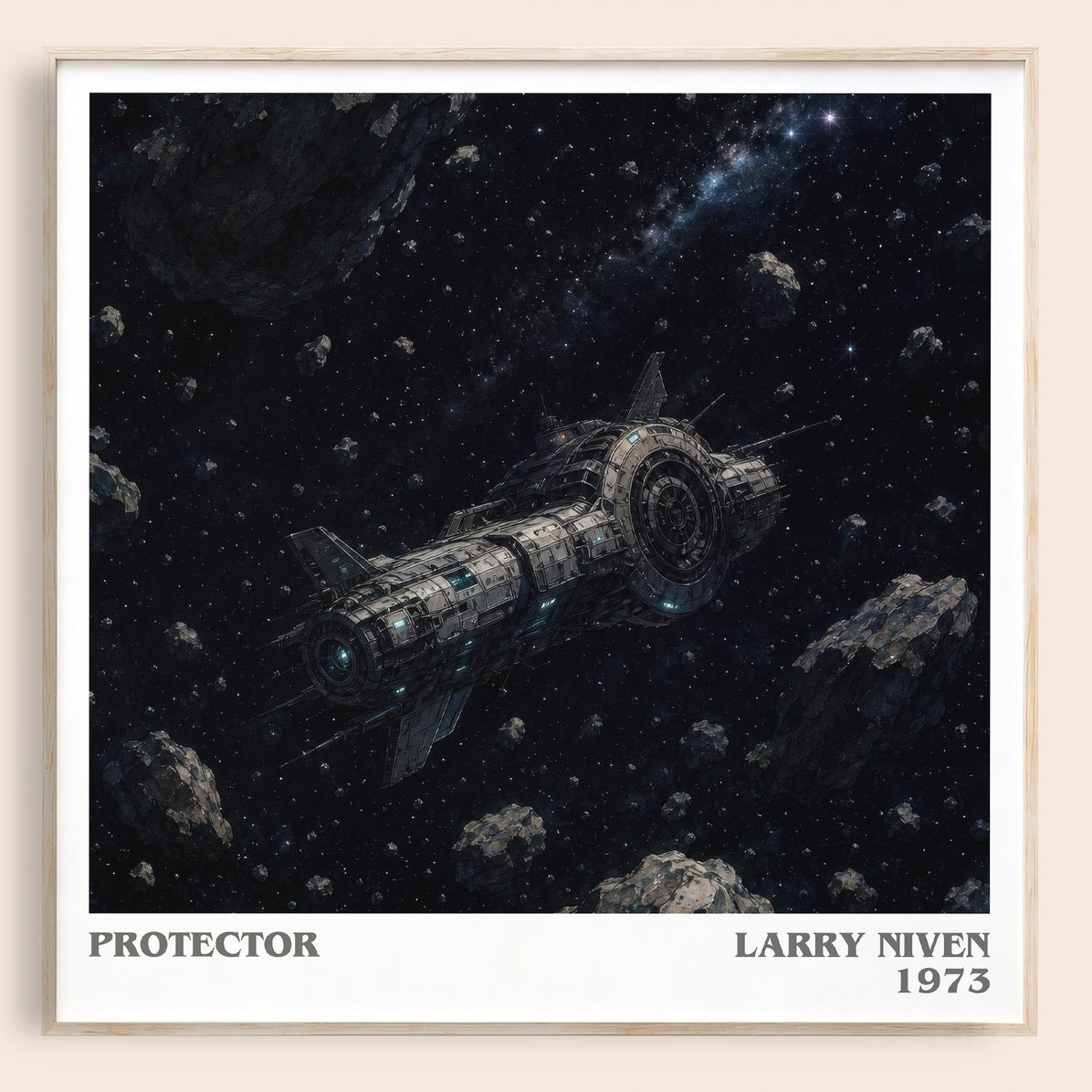 Protector literary book poster by Larry Niven – framed literary art print