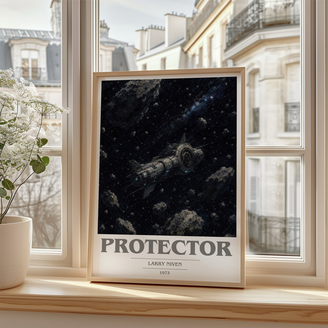 Protector book cover poster colour and style options – Larry Niven book art
