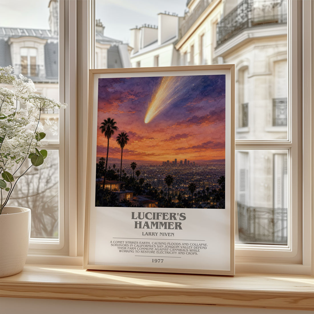 Lucifer's Hammer bookish poster colour and style options – Larry Niven book art