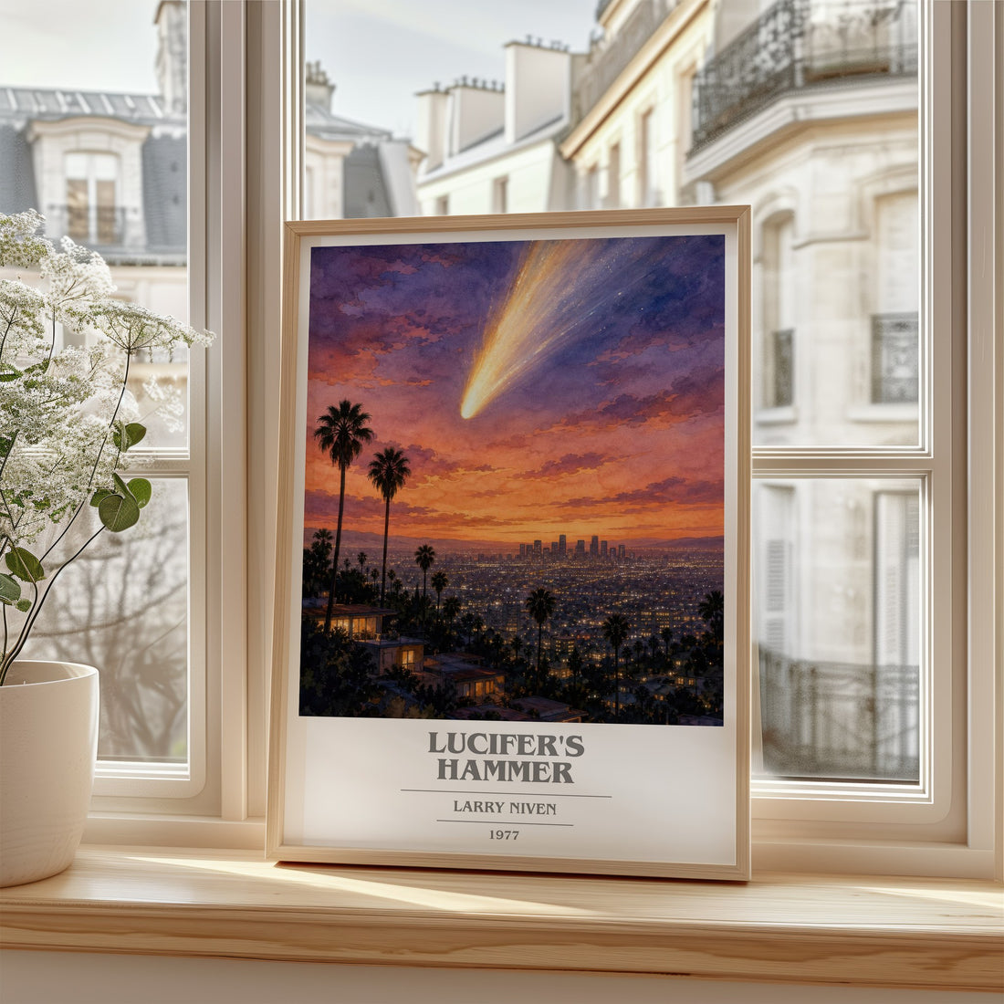 Lucifer's Hammer book cover poster colour and style options – Larry Niven book art