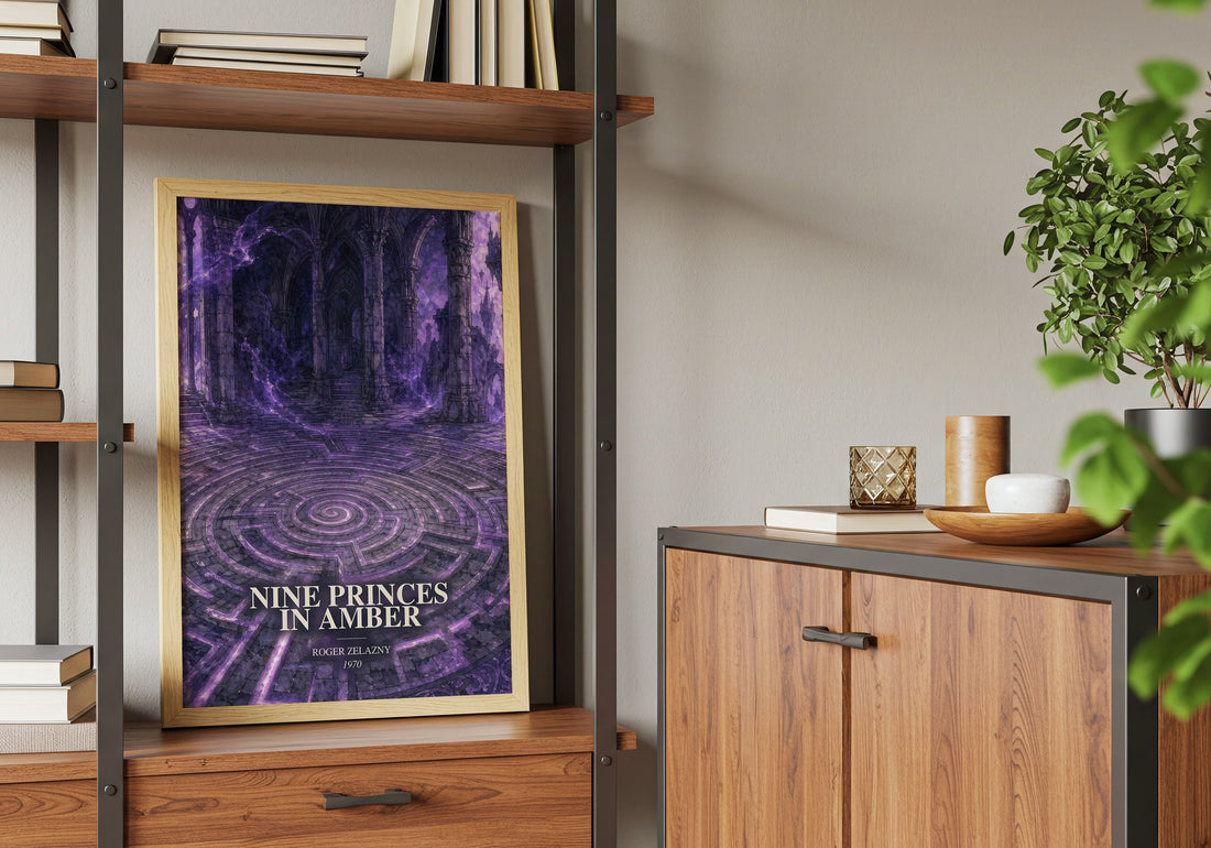 Nine Princes in Amber book watercolour illustration paper finish options – matte satin gloss