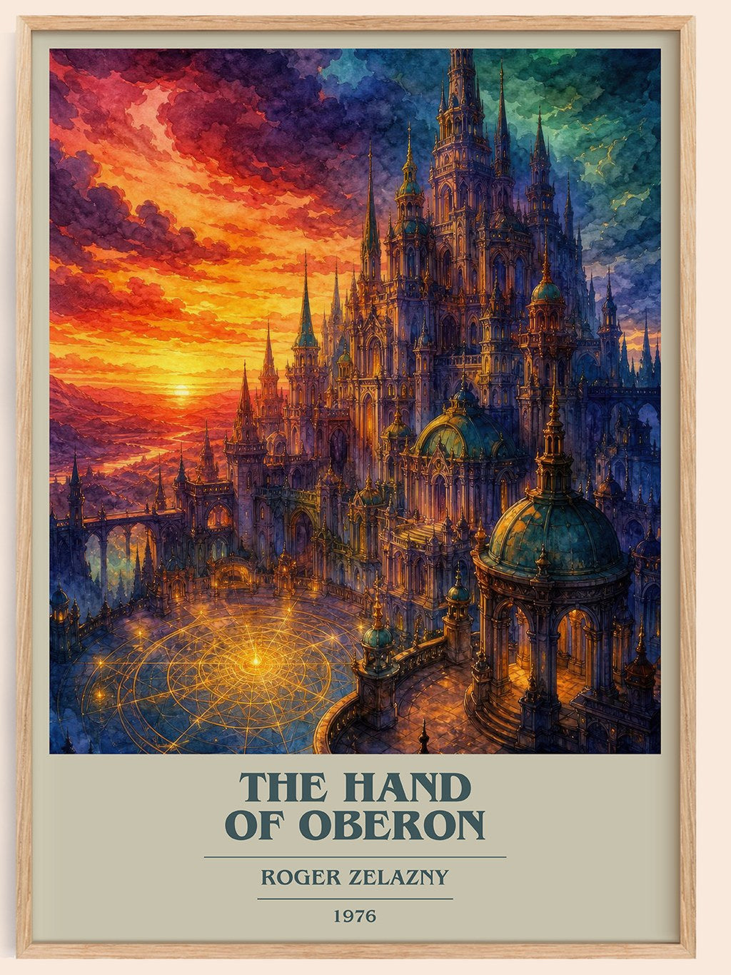 The Hand of Oberon book cover book poster by Roger Zelazny – framed literary art print