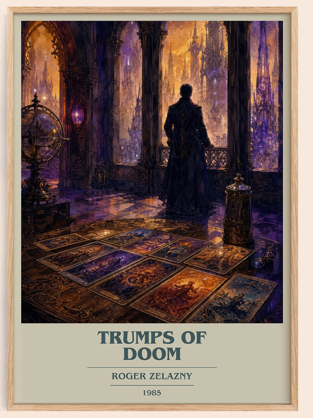 Trumps of Doom book cover book poster by Roger Zelazny – framed literary art print