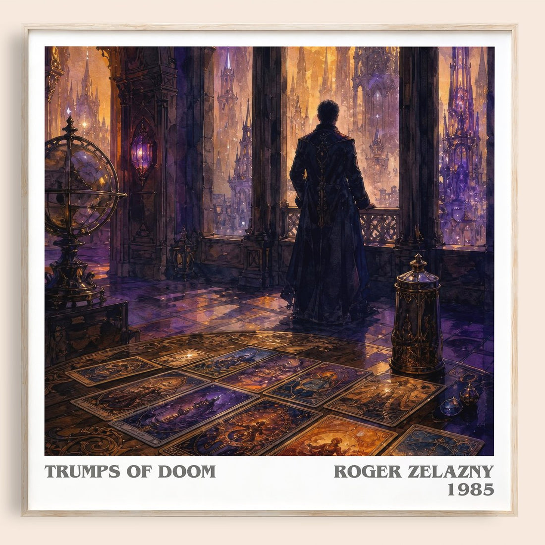 Trumps of Doom literary book poster by Roger Zelazny – framed literary art print