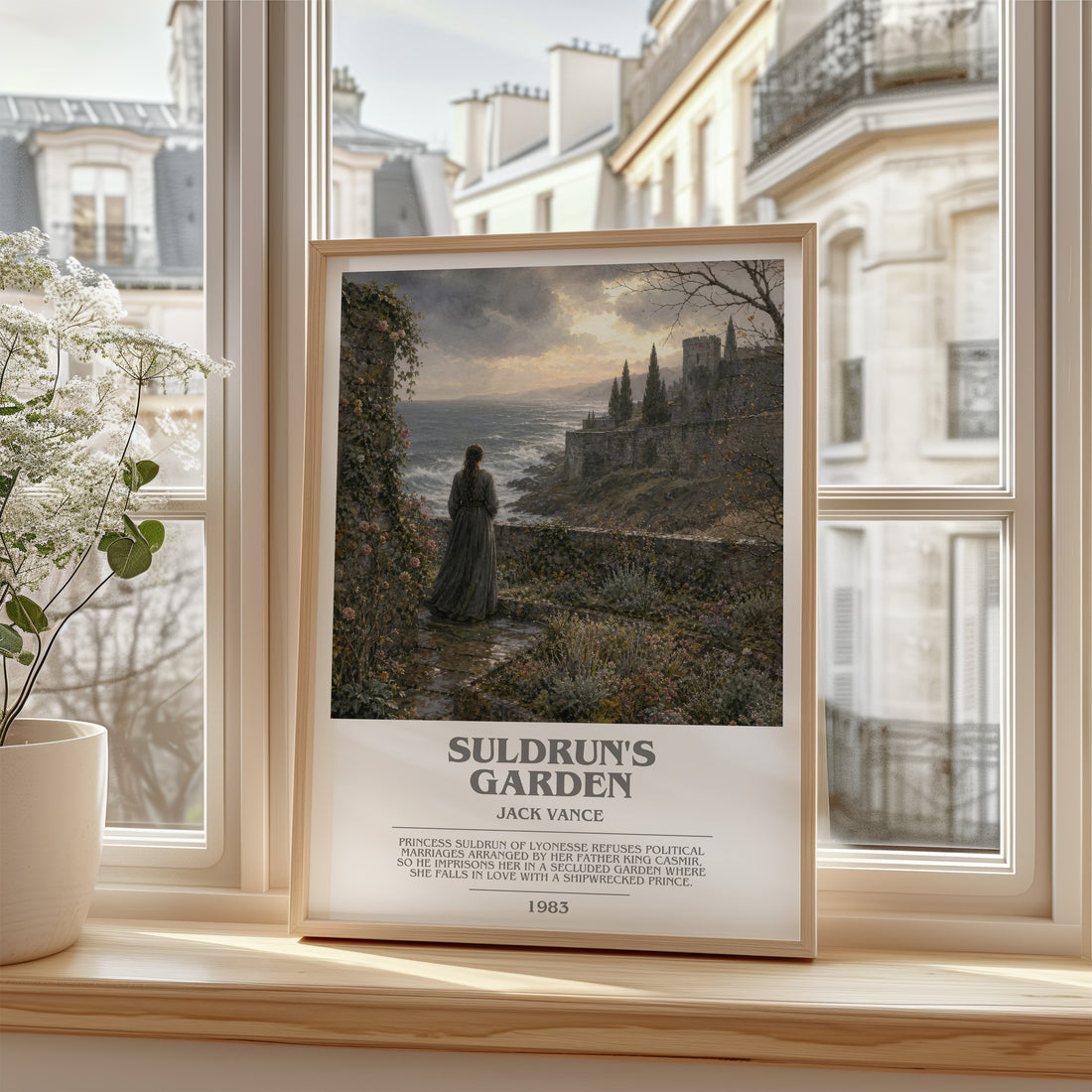 Suldrun's Garden bookish poster colour and style options – Jack Vance book art