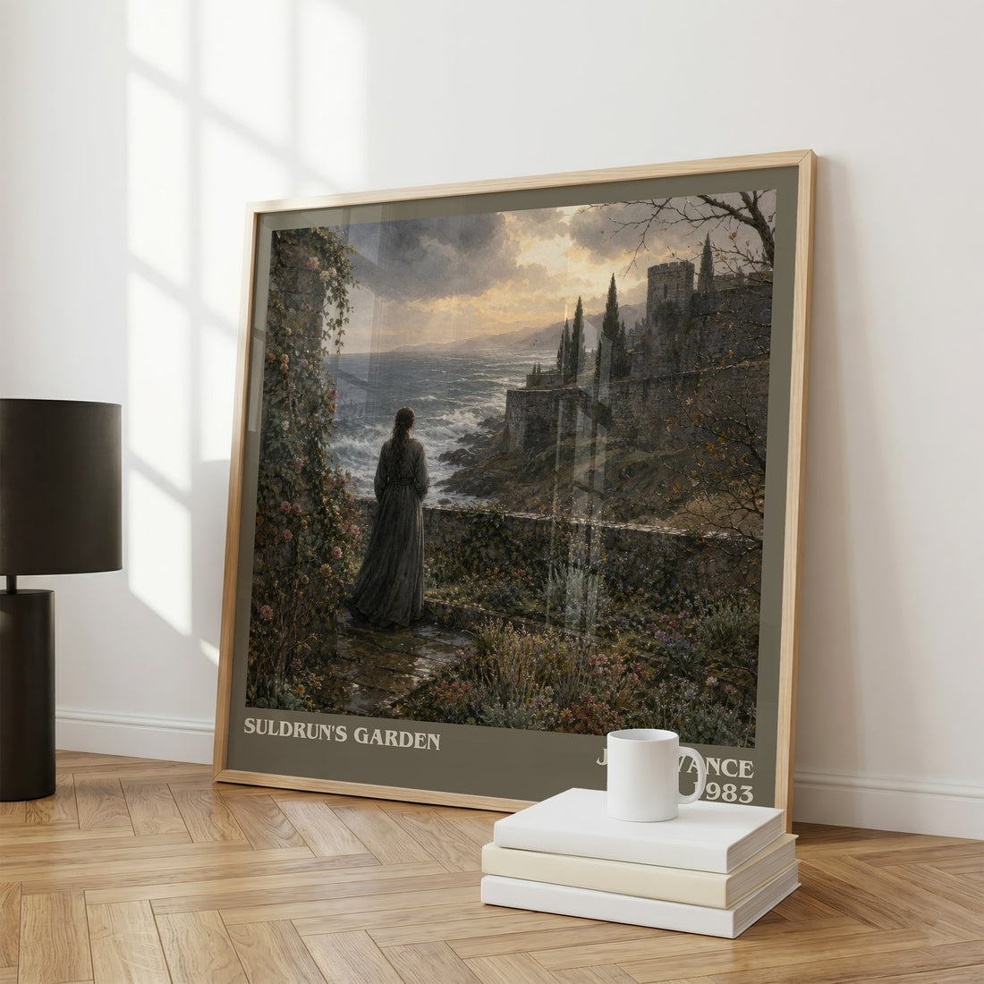 Suldrun's Garden literary print framed by window – literary home decor