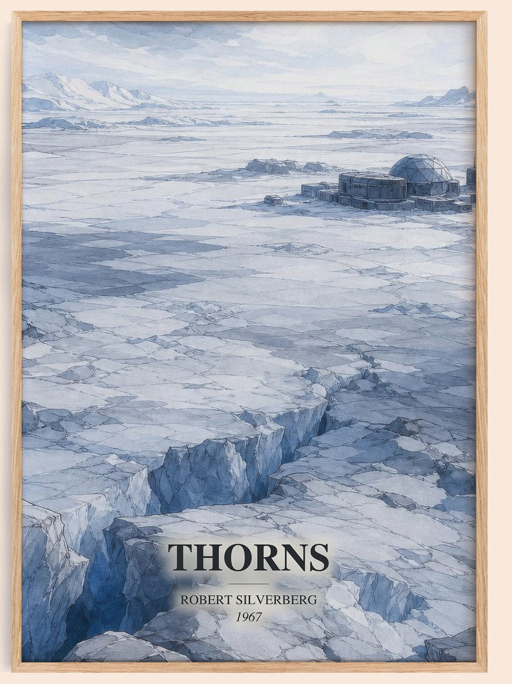 Thorns watercolour book poster by Robert Silverberg – framed literary art print