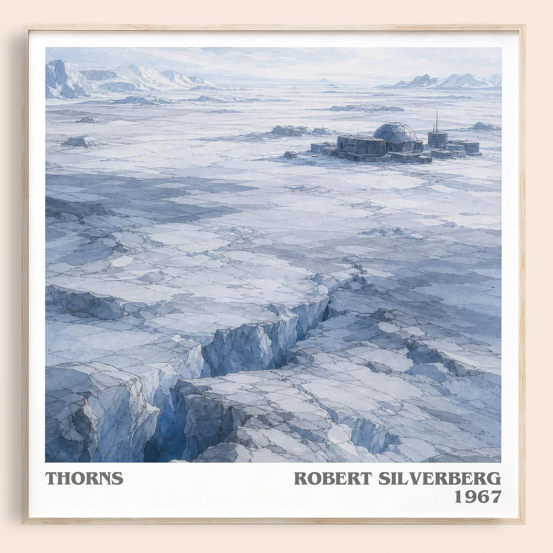 Thorns literary book poster by Robert Silverberg – framed literary art print