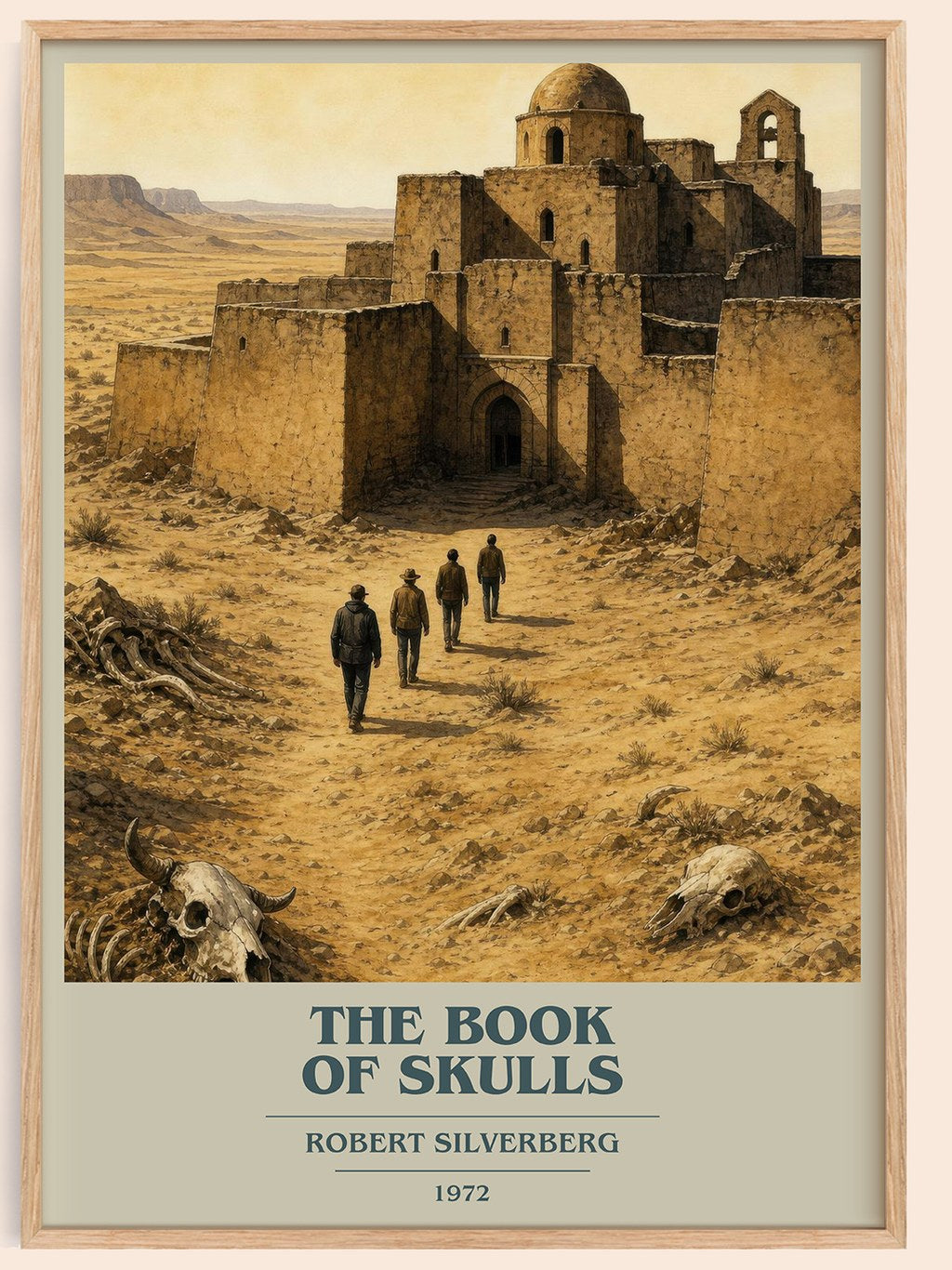The Book of Skulls book cover book poster by Robert Silverberg – framed literary art print