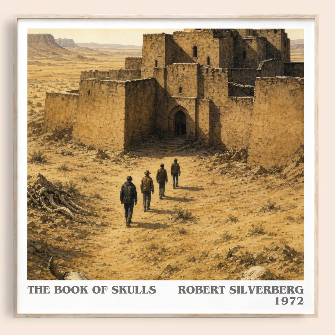 The Book of Skulls literary book poster by Robert Silverberg – framed literary art print