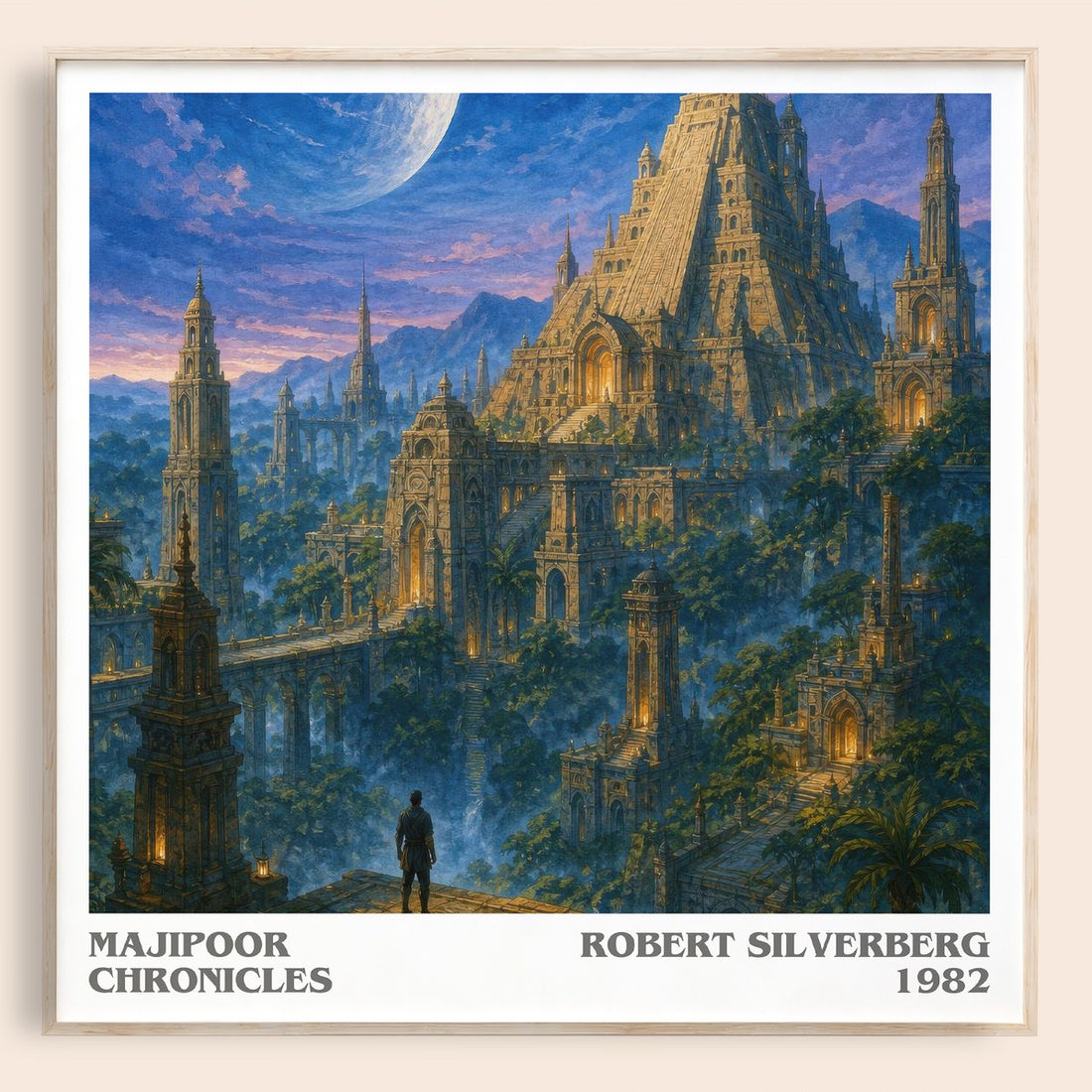 Majipoor Chronicles literary book poster by Robert Silverberg – framed literary art print