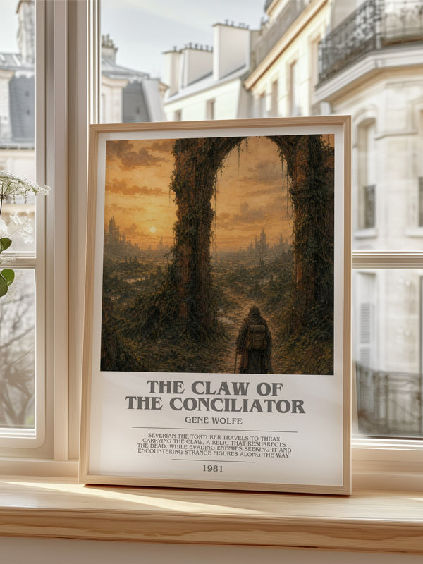 The Claw of the Conciliator bookish poster colour and style options – Gene Wolfe book art