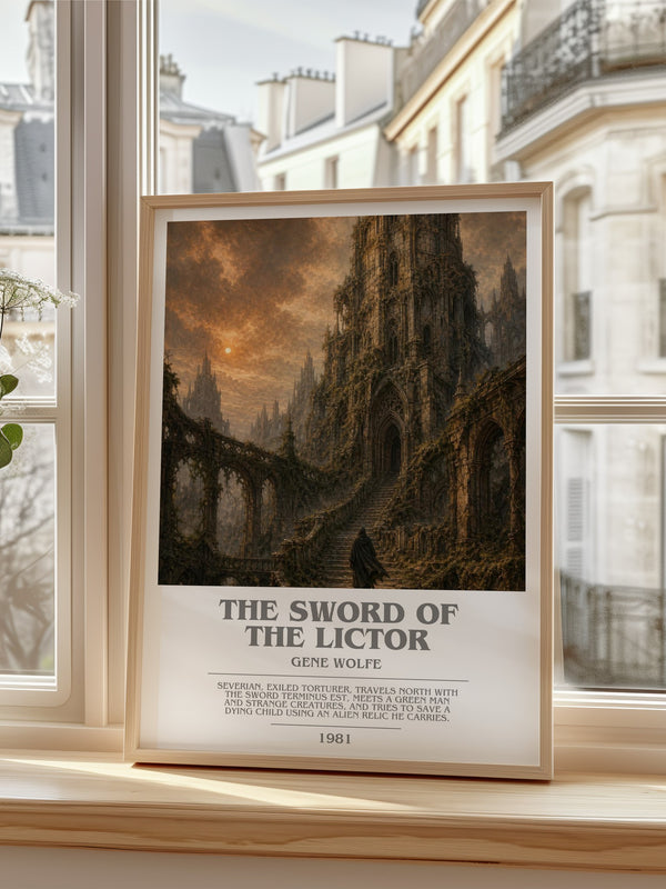 The Sword of the Lictor bookish poster colour and style options – Gene Wolfe book art