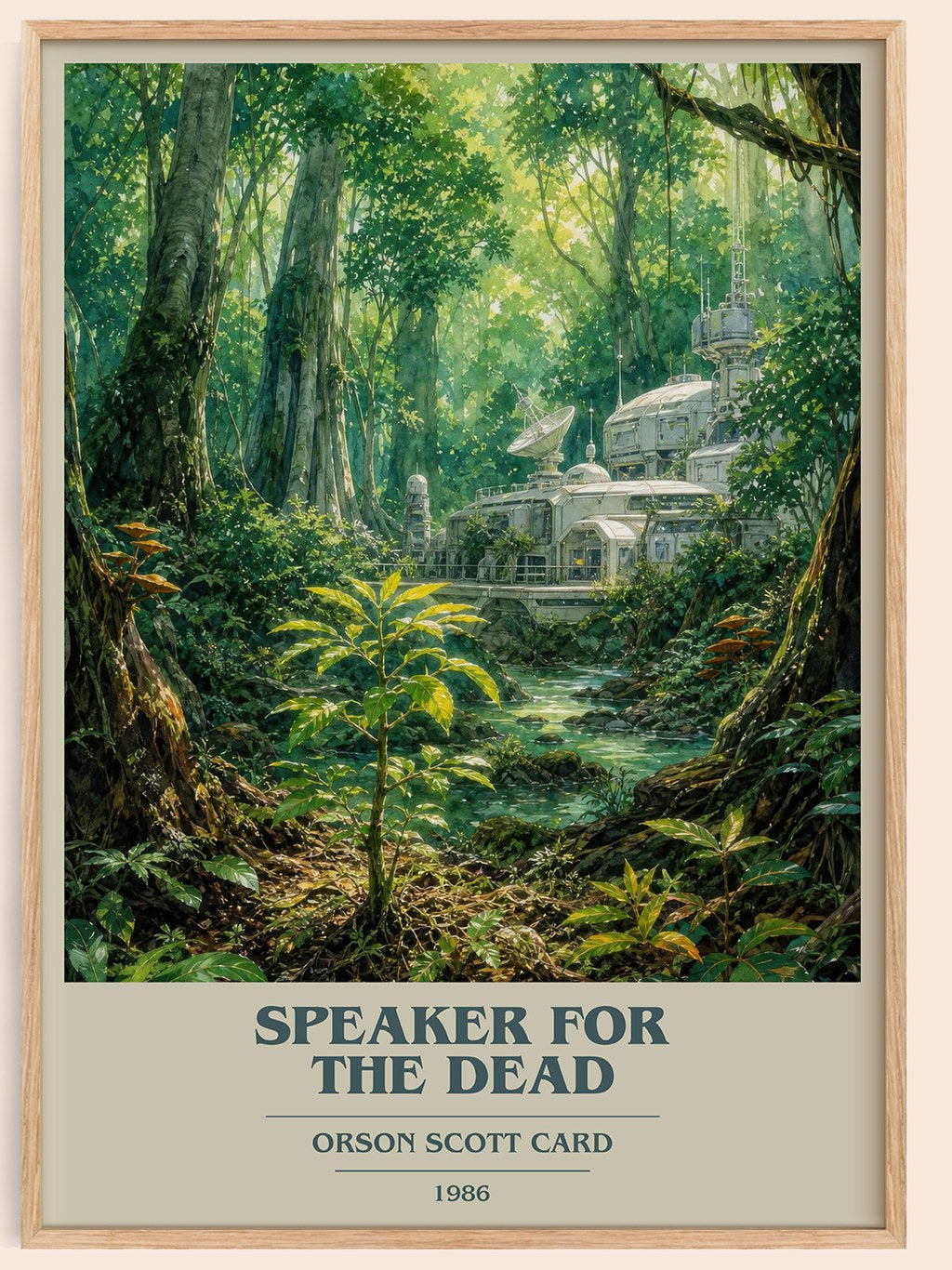 Speaker for the Dead book cover book poster by Orson Scott Card – framed literary art print