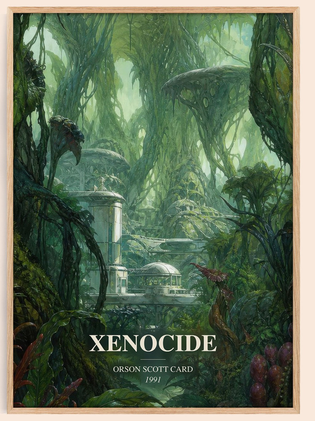 Xenocide watercolour book poster by Orson Scott Card – framed literary art print