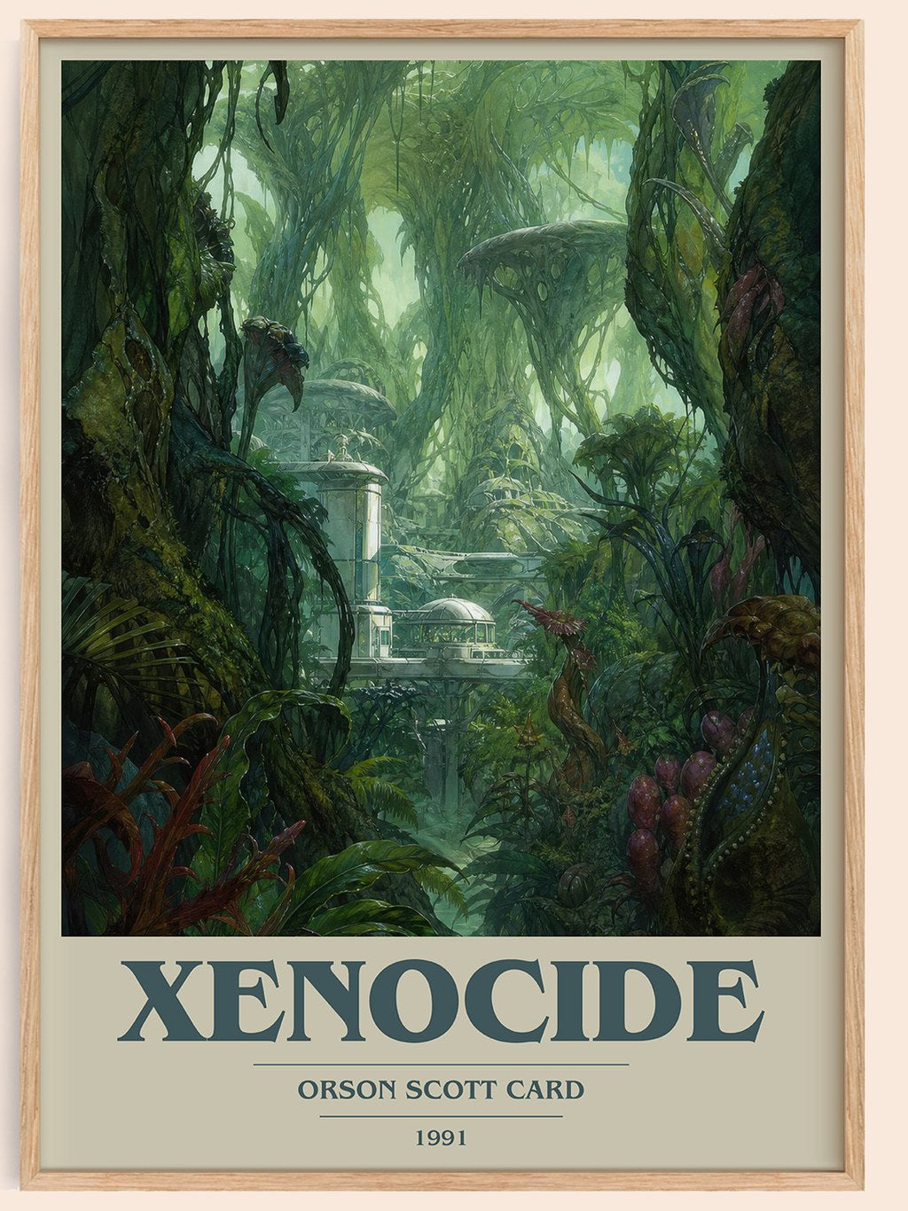 Xenocide book cover book poster by Orson Scott Card – framed literary art print