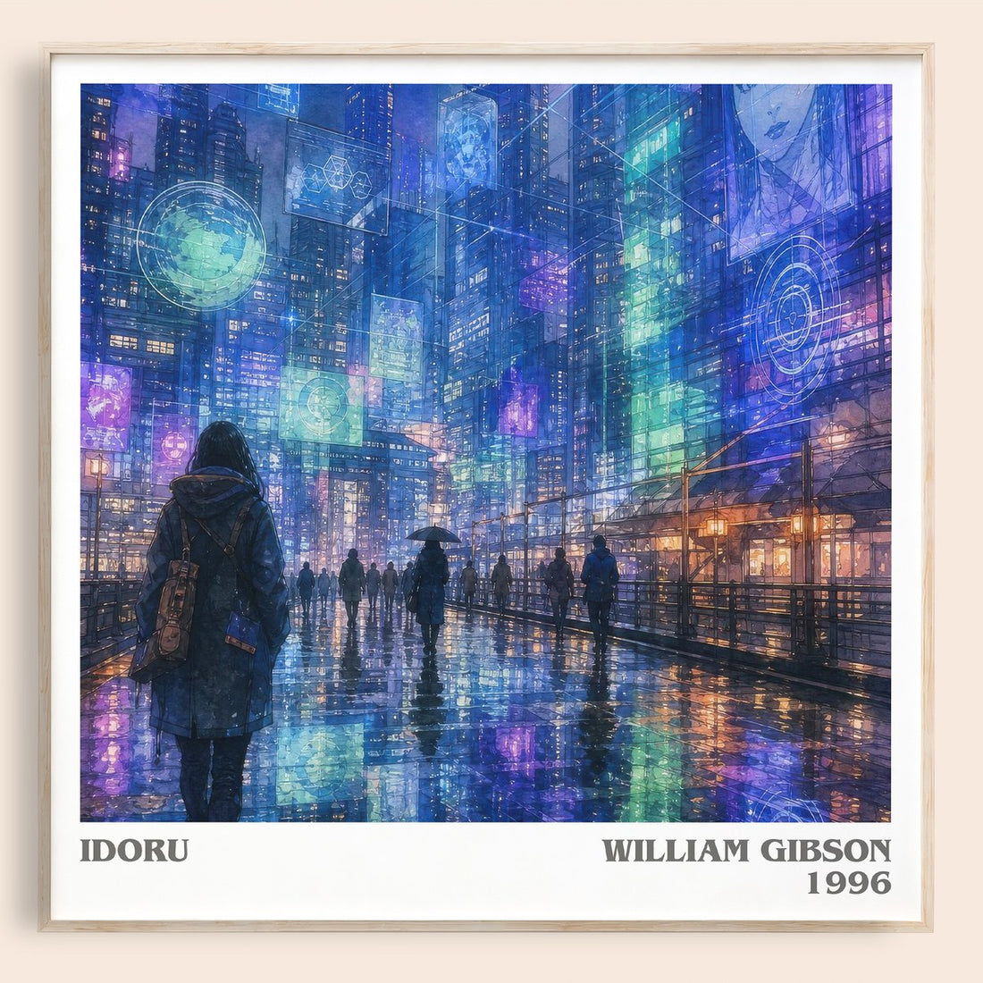 Idoru literary book poster by William Gibson – framed literary art print