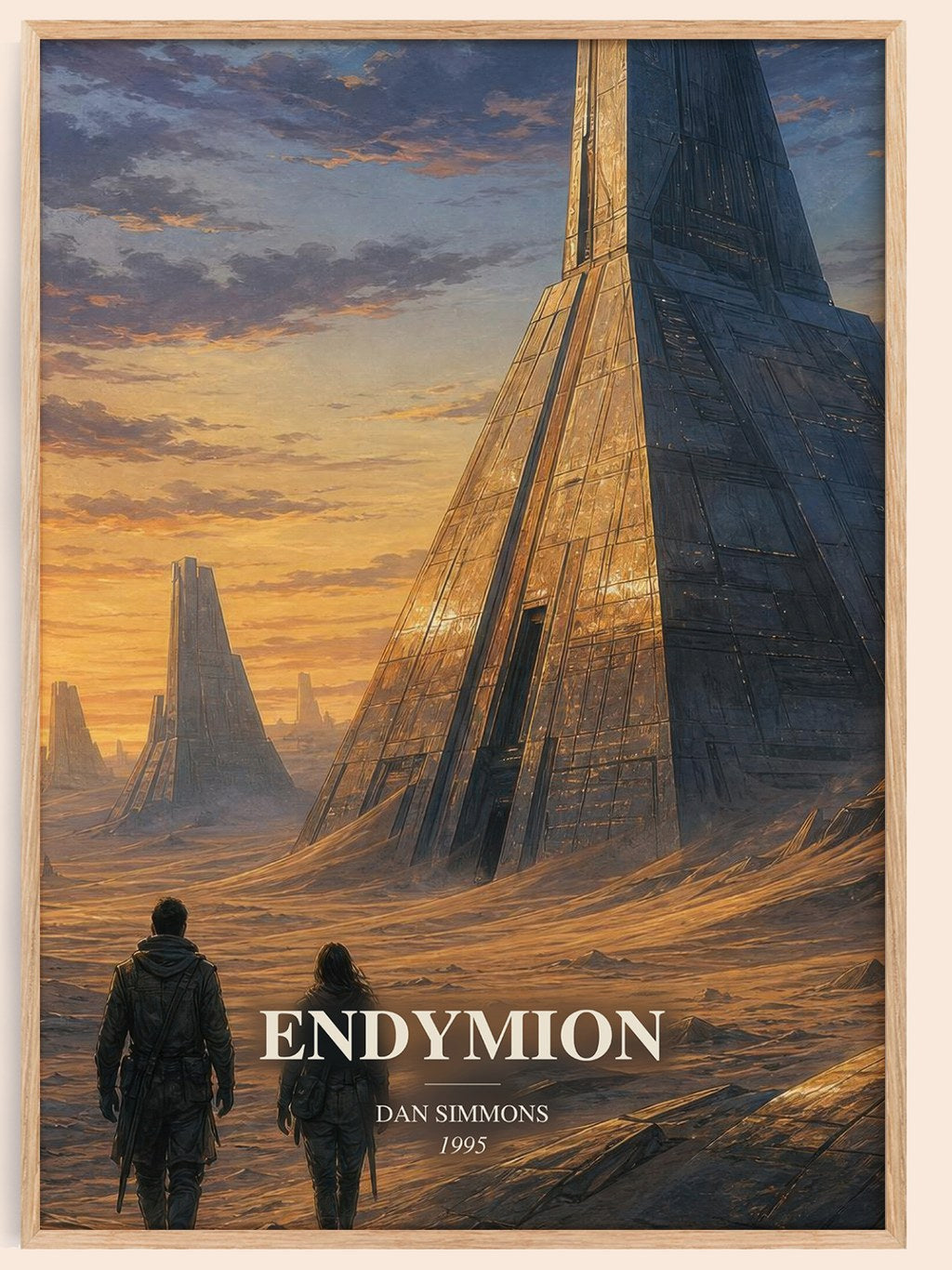 Endymion watercolour book poster by Dan Simmons – framed literary art print