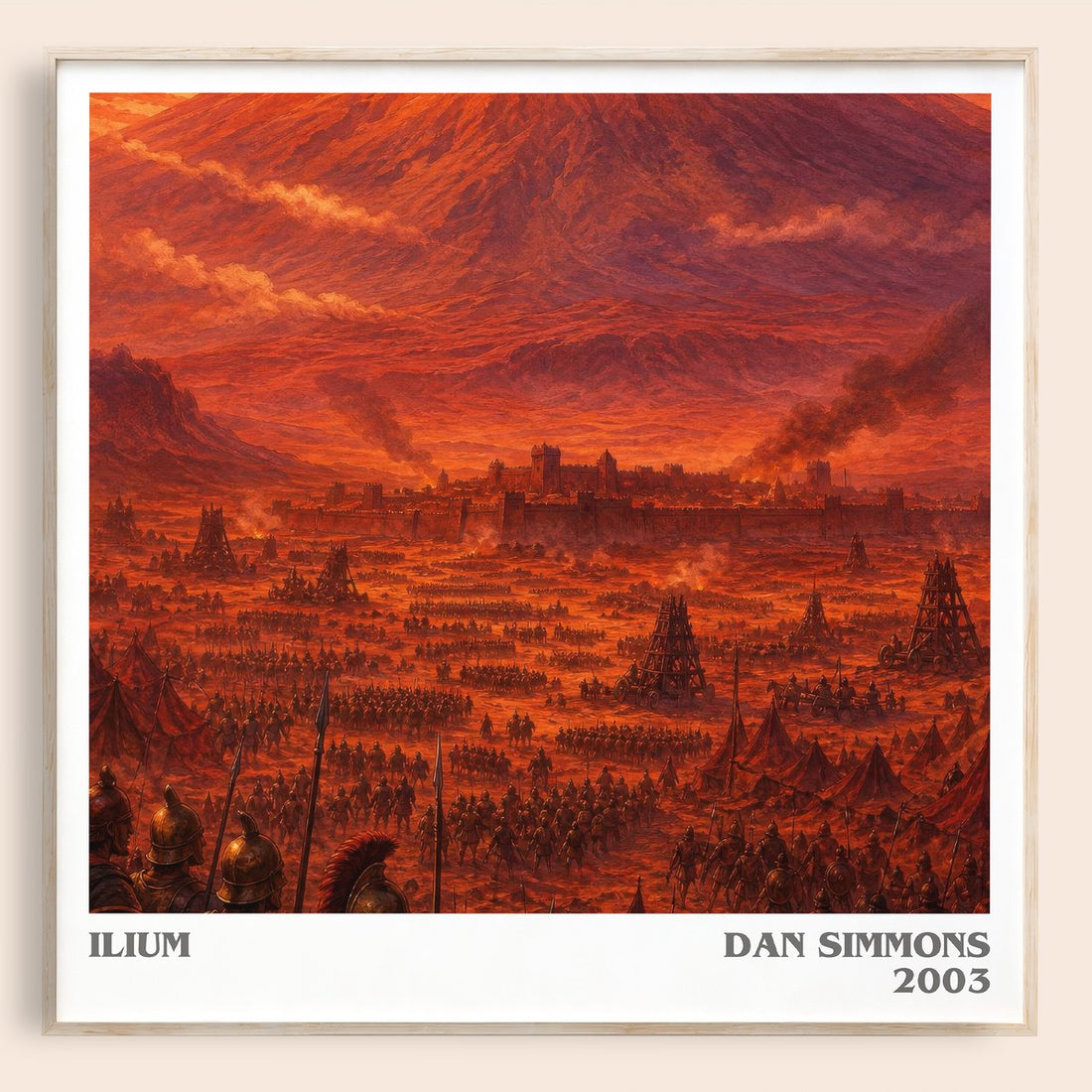 Ilium literary book poster by Dan Simmons – framed literary art print
