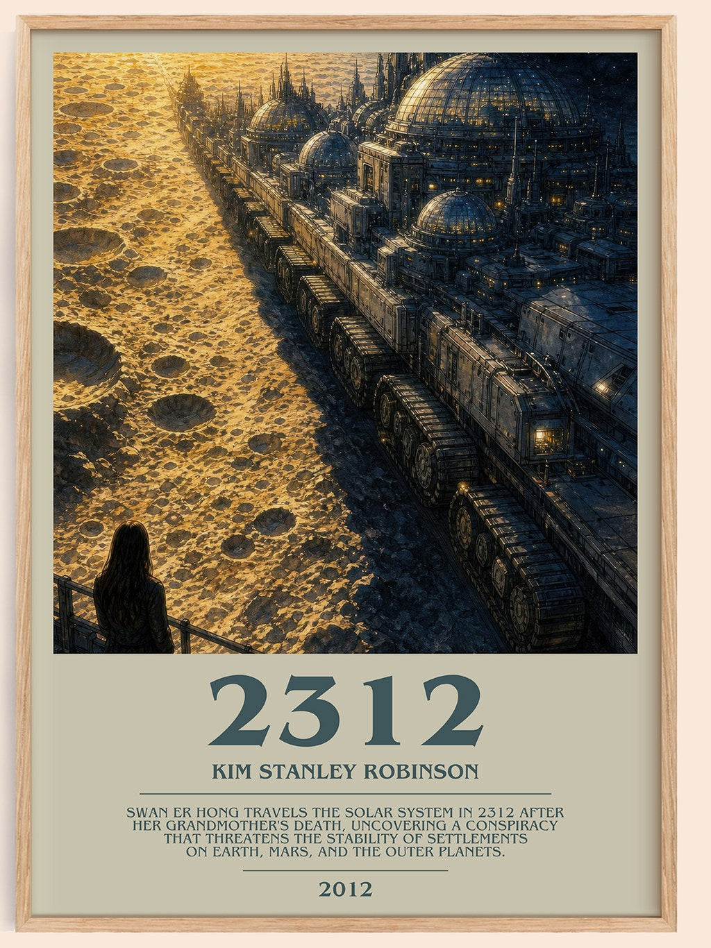 2312 bookish book poster by Kim Stanley Robinson – framed literary art print