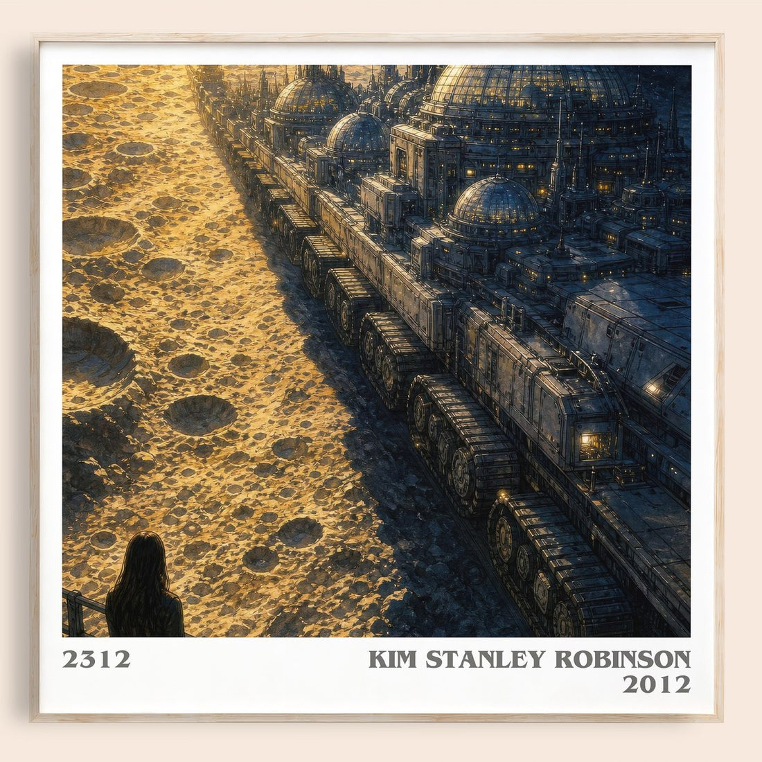 2312 literary book poster by Kim Stanley Robinson – framed literary art print