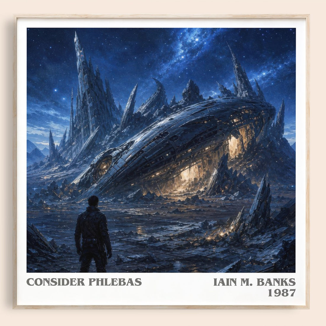Consider Phlebas literary book poster by Iain M. Banks – framed literary art print