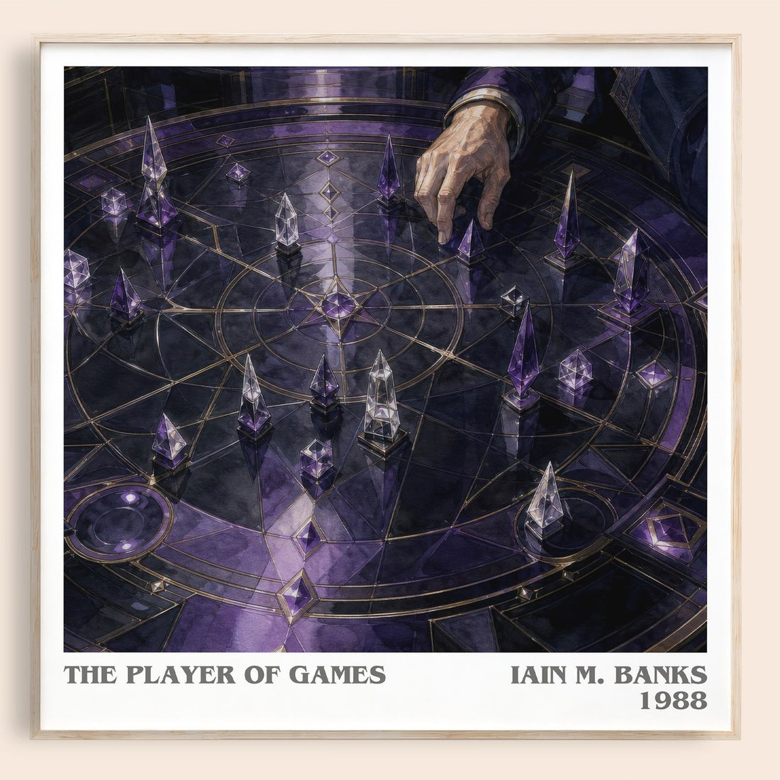 The Player of Games literary book poster by Iain M. Banks – framed literary art print