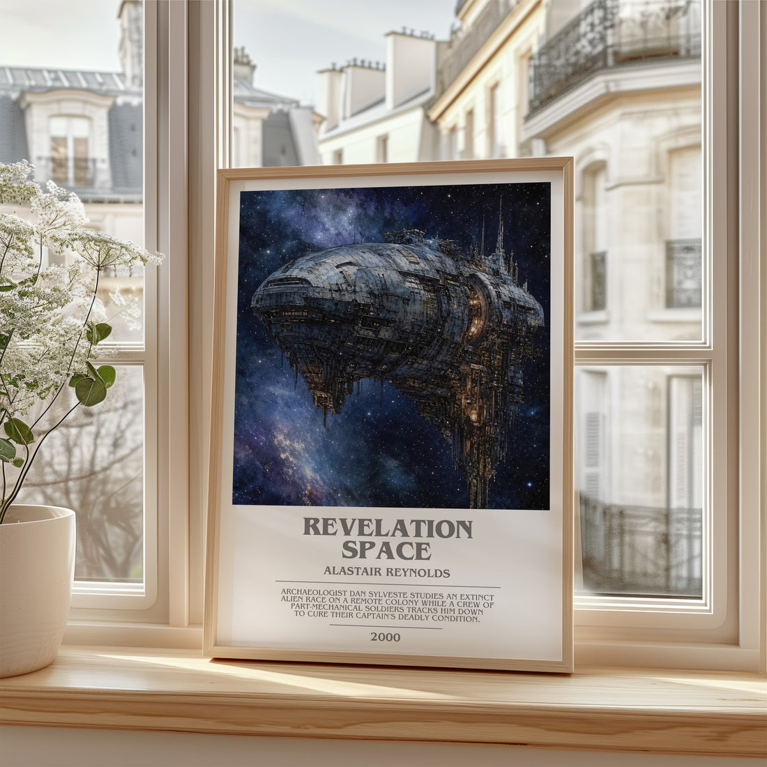 Revelation Space bookish poster colour and style options – Alastair Reynolds book art
