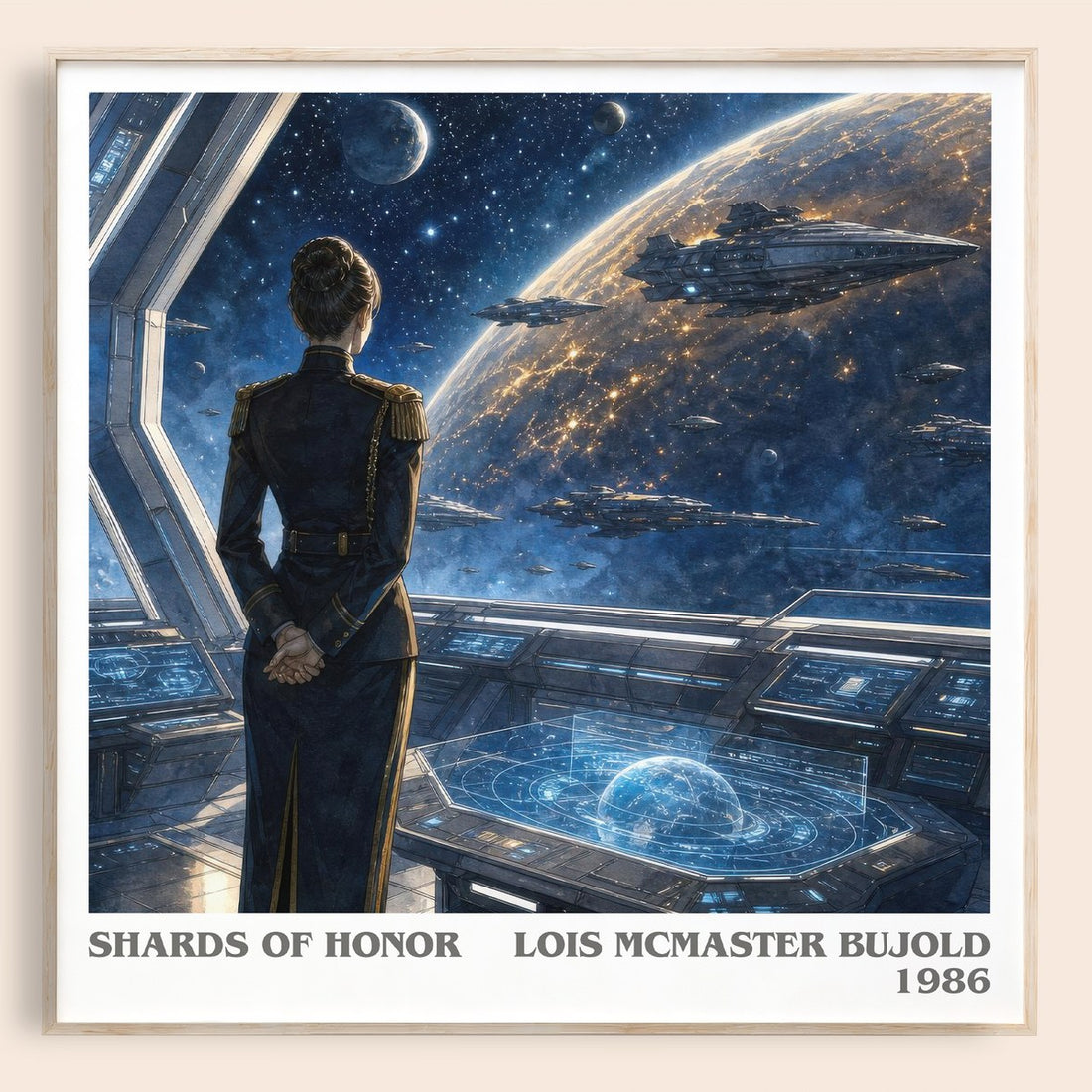 Shards of Honor literary book poster by Lois McMaster Bujold – framed literary art print