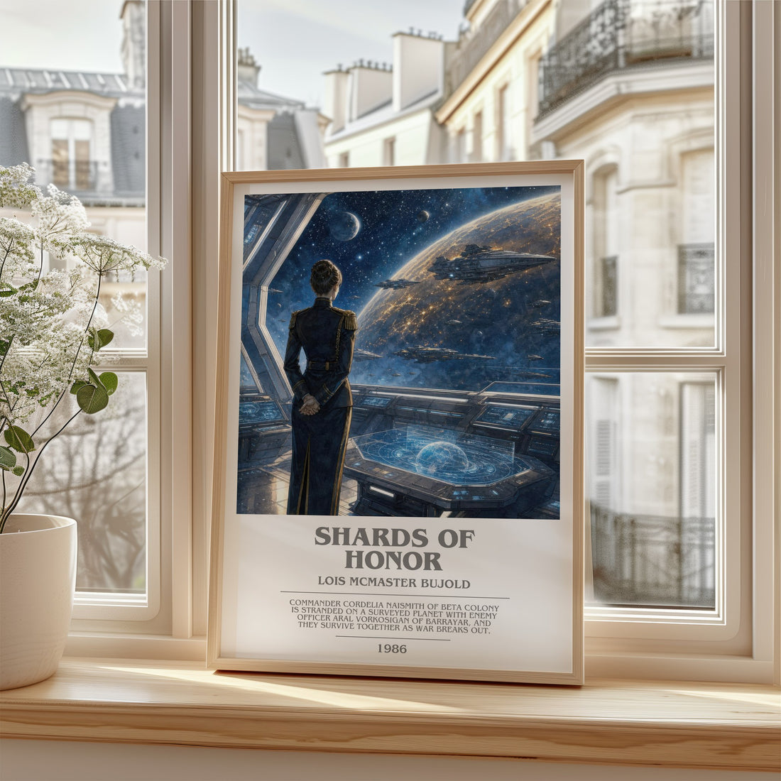 Shards of Honor bookish poster colour and style options – Lois McMaster Bujold book art