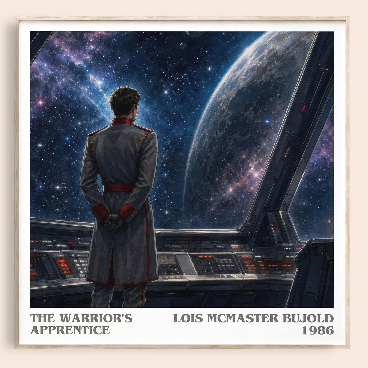 The Warrior's Apprentice literary book poster by Lois McMaster Bujold – framed literary art print