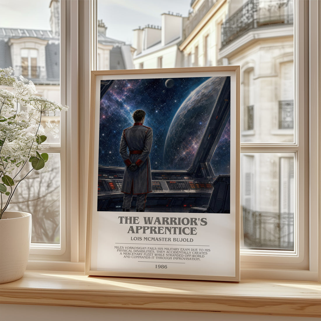 The Warrior's Apprentice bookish poster colour and style options – Lois McMaster Bujold book art