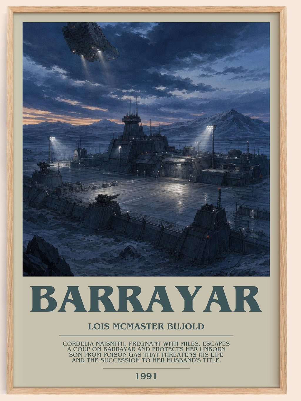 Barrayar bookish book poster by Lois McMaster Bujold – framed literary art print
