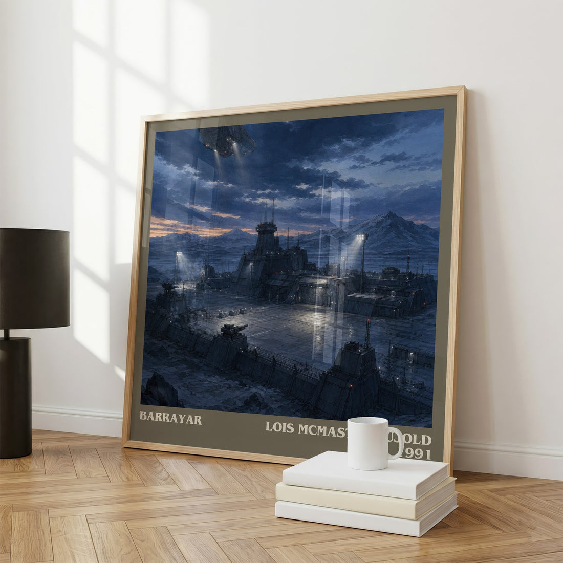 Barrayar literary print framed by window – literary home decor