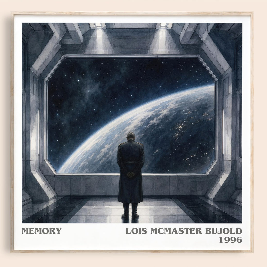Memory literary book poster by Lois McMaster Bujold – framed literary art print