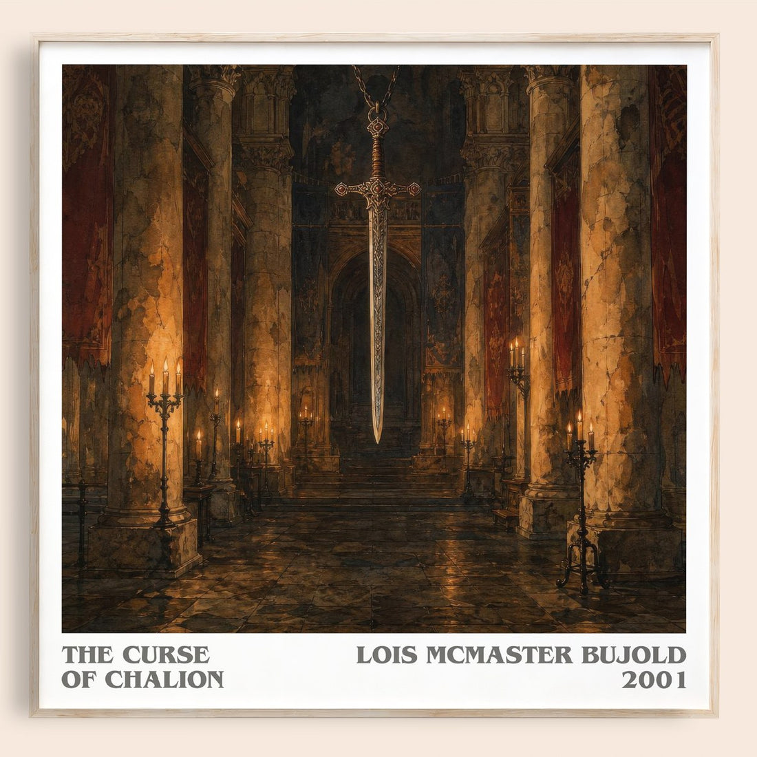 The Curse of Chalion literary book poster by Lois McMaster Bujold – framed literary art print