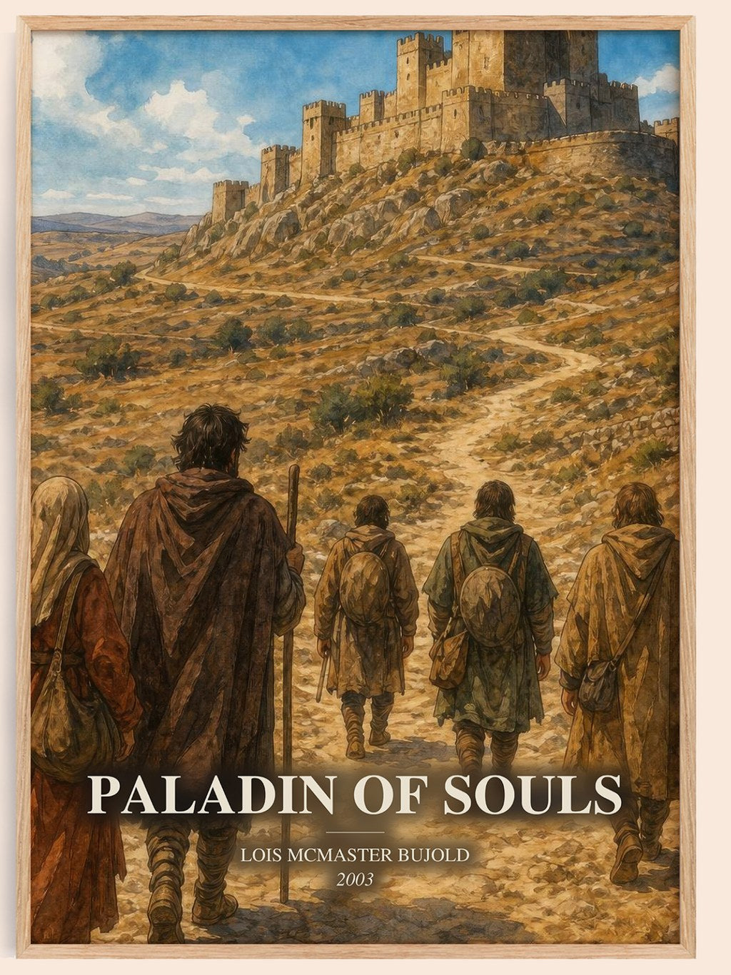 Paladin of Souls watercolour book poster by Lois McMaster Bujold – framed literary art print
