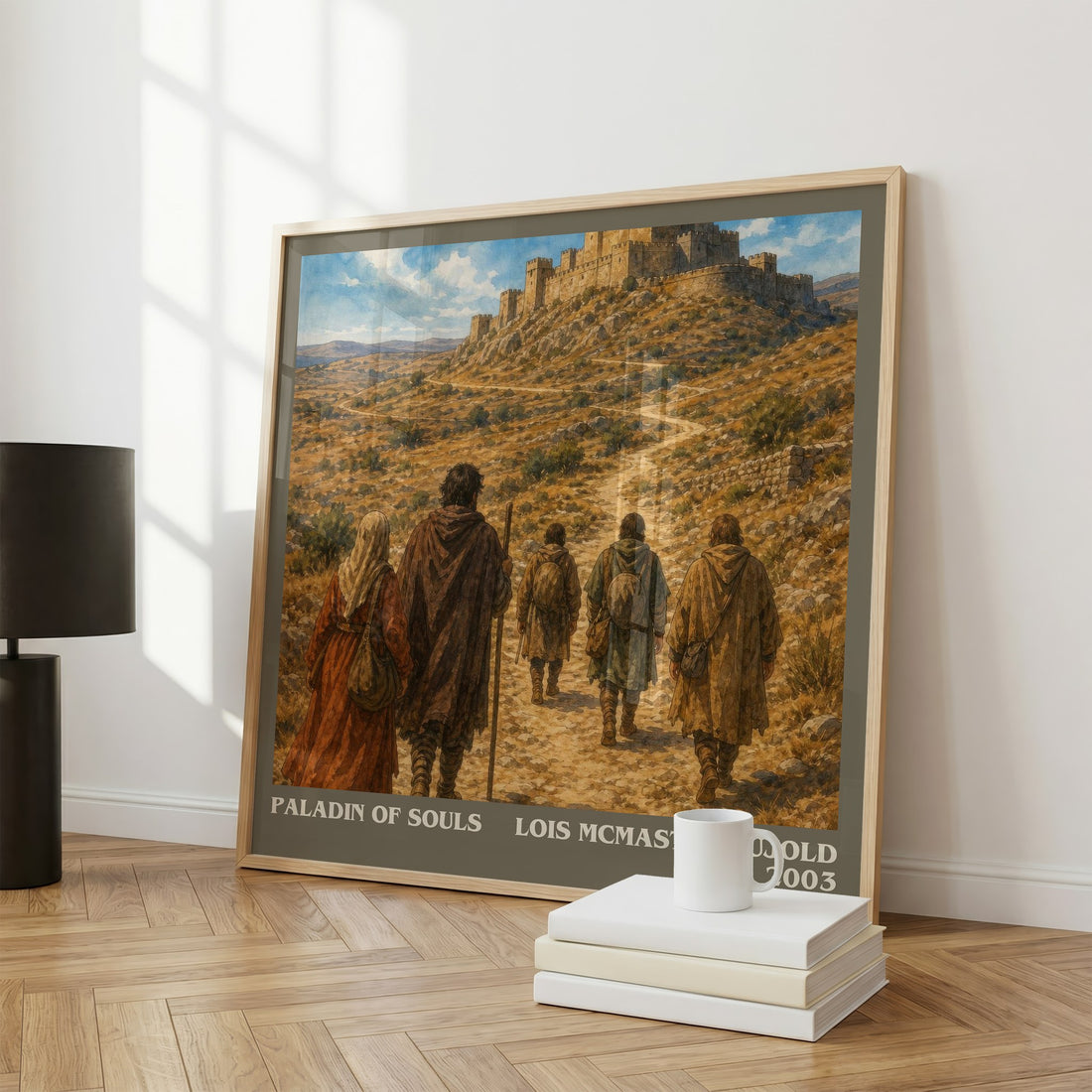 Paladin of Souls literary print framed by window – literary home decor