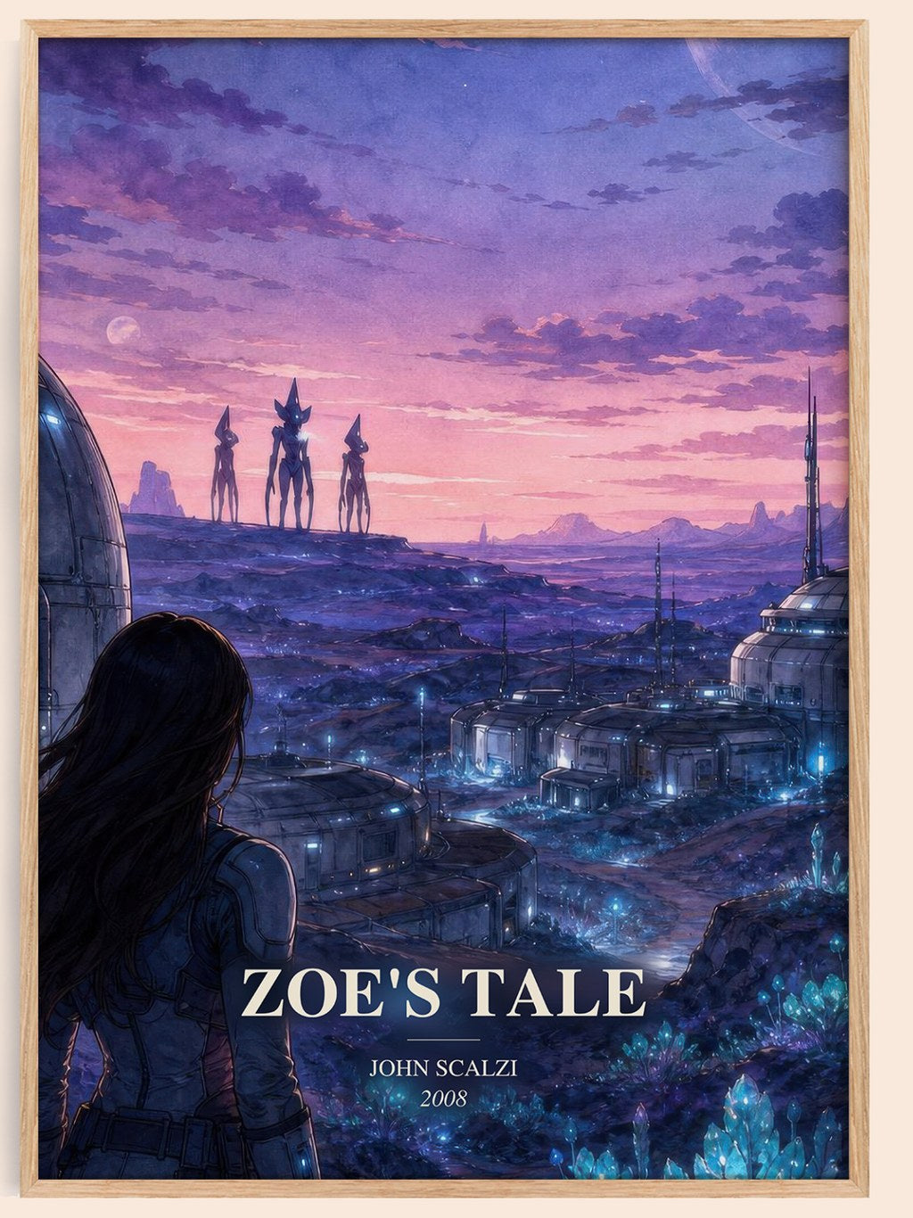 Zoe's Tale watercolour book poster by John Scalzi – framed literary art print
